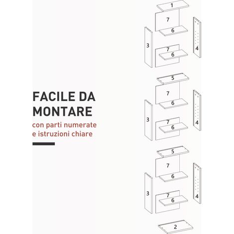 Étagère blanche 6 niveaux réglables, capacité 260 CD ou 120 DVD, dimensions 33x24x140 cm, meuble de classement pour CD et DVD. (1/5)