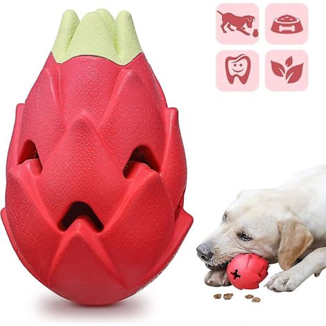 Jouet à mâcher et puzzle en caoutchouc pour animaux de compagnie, conçu pour les molaires et empêchant les fuites de nourriture. (1/5)