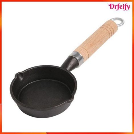Mini padella - 10 cm - Ghisa - Antiaderente - Manico in faggio da 16 cm (1/5)