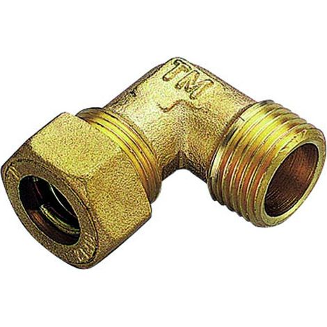 RACCORDO CURVO MASCHIO CON TENUTA O-RING PER TUBO RAME MODELLO 1300 3/4 ø18   TIEMME RACCORDERIE SPA