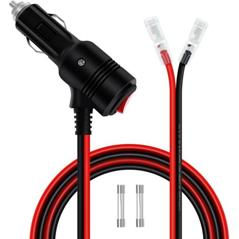 Zigarettenanzünderadapter, Ein-/Ausschalter, 14AWG 20A Kabel, für Motorrad, Auto, Boot (1/5)