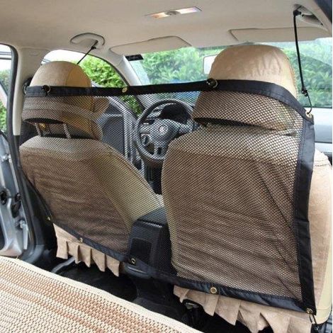 Filet de sécurité pour chien en voiture - barrière de sécurité pour siège arrière - sécurité animale - protection pour chien
