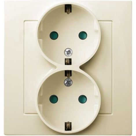 Enchufe doble Ospel gp-2gsp/27 16A 250V