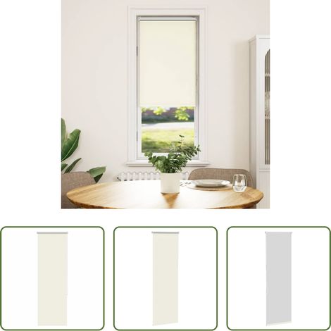 vidaXL Contrôle de la lumière - Store enrouleur occultant blanc cassé largeur du tissu 35,7 cm (1/5)