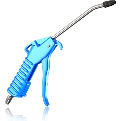 Pistola de aire comprimido, pistola de aire para camión, pistola de aire con boquilla, kit de limpieza para pistola de aire para camión, furgoneta, camión de servicio pesado, azul