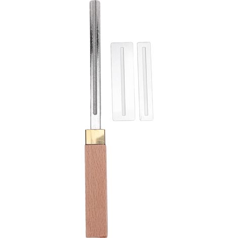 4 Slots Fret File Square Wood Handle Guitar Fret Crowning File 1mm 2mm 3mm 4mm with 2 Protective Plates (1/4)