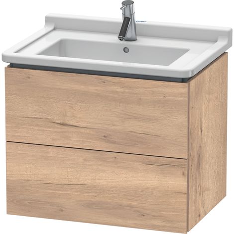 Duravit L-Cube Waschtischunterbau wandhängend, 2 Schubkästen,