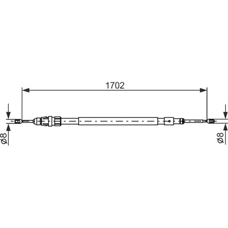 Tirette à câble, frein de stationnement Bosch 1 987 477 239 CITROËN 4746 16 (1/2)