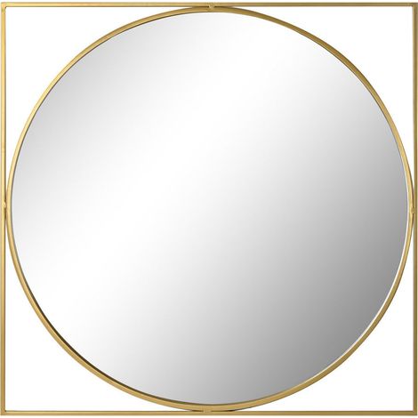 Espejo Hierro Cristal 85,5X3X85,5 Dorado ES198837 (1/3)
