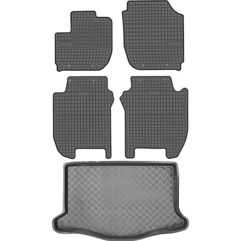 Juego de alfombrillas de goma para coche y alfombrilla para maletero para Honda Jazz IV Hatchback del 2015