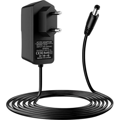 Adaptateur d'alimentation Universelle 12V 1A, AC 100-240V 50/60Hz, Prise Jack 5.5x2.5mm Compatible avec Box TV, Bandes LED, Routeur,Caméra Surveillance, Bandes LED, et Autres Appareils Électroniques (1/5)