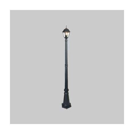 lampione con una lanterna quattro facce colore nero  cm.190