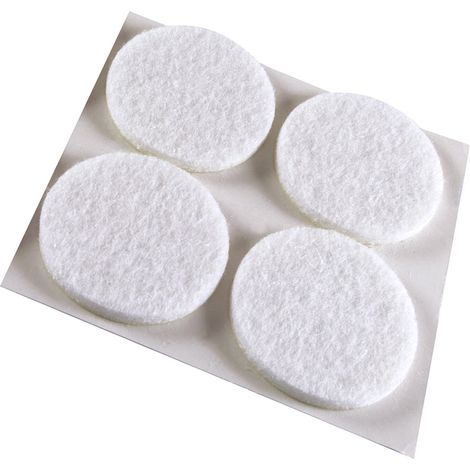 Feltrini adesivi tondi Ø 35 mm. - bianco - 4 pz.