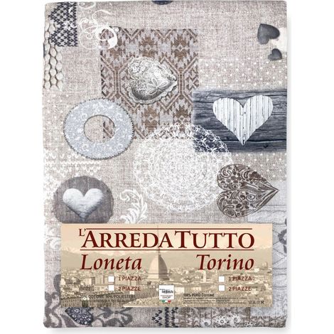 TELO ARREDO copritutto GRAN FOULARD COPRILETTO copridivano Tirolese SHABBY BEIGE 1 PIAZZA (1/5)