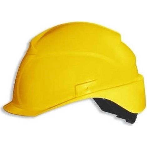 Uvex Airwing B-S-WR Schutzhelm - Belüfteter Arbeitshelm für die Baustelle - Blau: Gelb