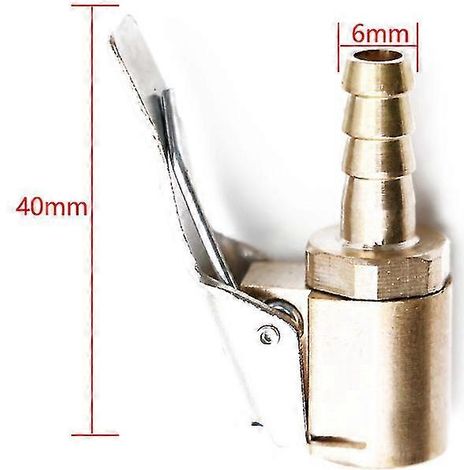 Nouveau raccord de valve de gonflage de pneu de voiture avancé, connecteur et pince, en laiton, 8 mm, pour pompe à air -S-AquaForge (1/4)