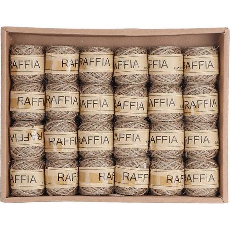 Natürliches Hanf- und Jute-Bindegarn für Partydekorationen, Hochzeiten, Geschenke und Bastelarbeiten (1/5)