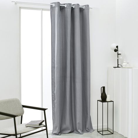 TODAY Rideau Isolant Thermique Essential Uni - 140 x 240 cm - Acier (1/3)