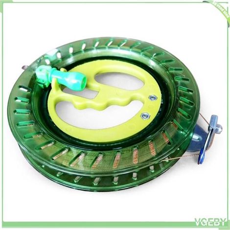 Enrouleur de ligne de cerf‑volant - FAFEICY - Fafeicy - 16 cm - Vert cristal - Rotation douce anti‑emmêlement (1/5)