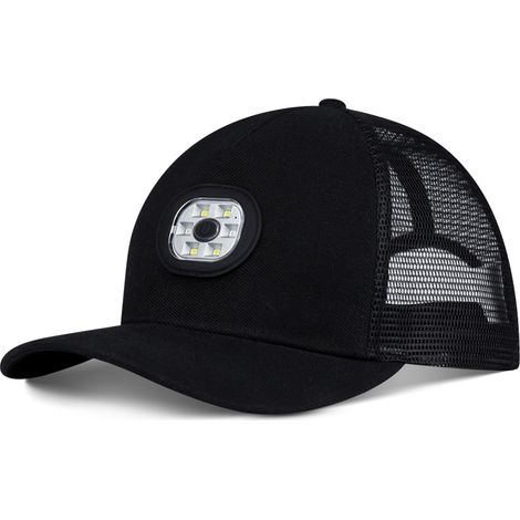 Casquette à LED rechargeable, lampe frontale légère pour randonnée, pêche, jogging et golf - ajustable et respirante (1/5)