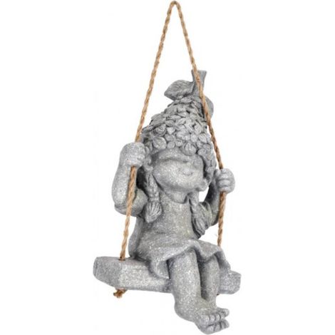 Bimbi Bertie Seduti con Altalena in Magnesio per uso interno ed esterno. -Bimba