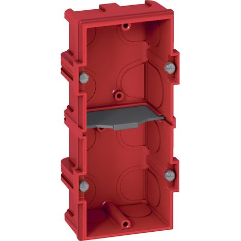 Legrand – Boîte d'encastrement mural 2 postes pour maçonnerie – Plastique IP20 – Compatible 4 à 5 modules – 80142