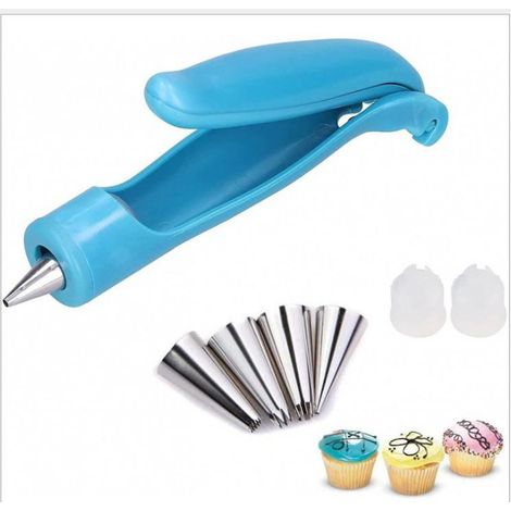 Kit de 7 pièces pour pistolet de gréage, stylo de gréage, pistolet de gréage en plastique extrudé, stylo à gâteau (1/5)