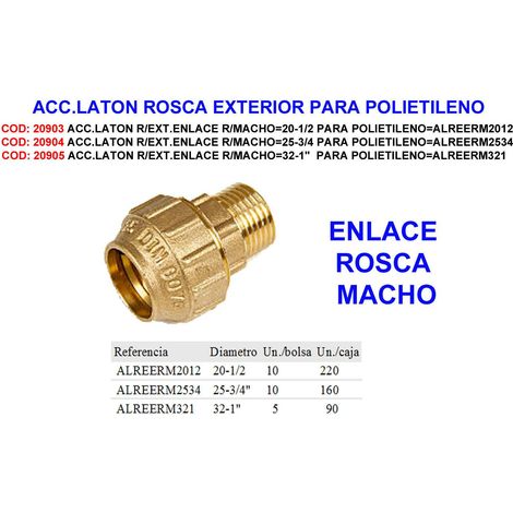 acc.laton r-ext.enlace r-macho 32-1 para polietile alreerm321