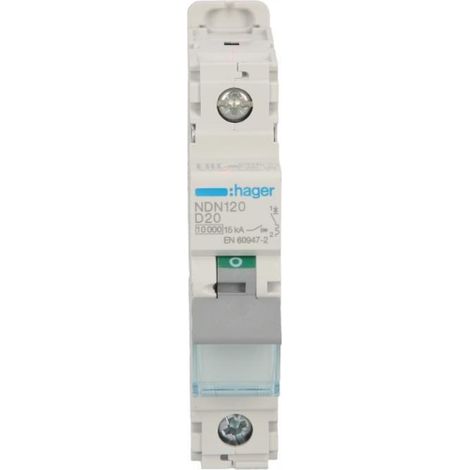 Interruttore automatico 1P D 20A 10kA AC NDN120