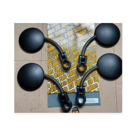 22mm round retro mirror to clip onto the handlebar, compatible with Moxin motorcycle/electric vehicle conversions. (1/2)