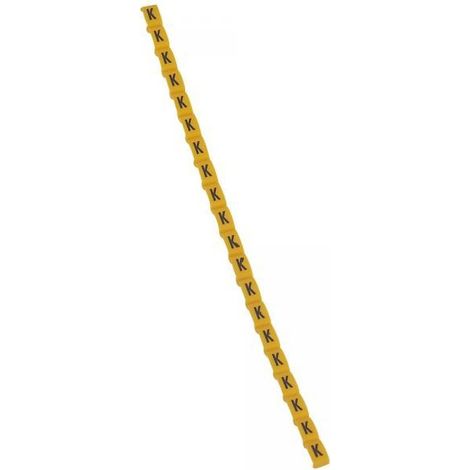 Legrand 038420 Duplix marker letter "K" yellow (600pcs) - international color code