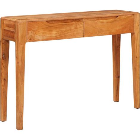 Mesa Consola Marrón 110 x 30 x 80 cm Madera de Acacia Sólida vidaXL