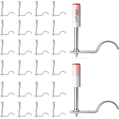 Lot de 200 clous en acier haute résistance 7,3 mm – Fixation béton et acier – Pour mini cloueuse manuelle – Montage câbles et tuyaux (1/5)