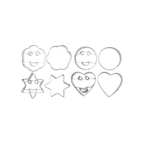 Fackelmann Ausstecher Smiley 6 x 3 cm, 2 Stück Küchenutensilien