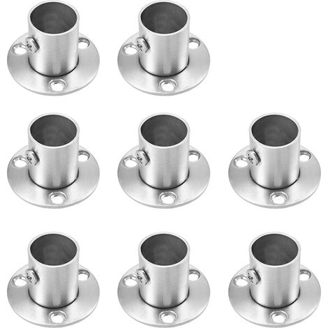 Armoire bride, 19mm Dia Monté mural Crochet Rail Support Canne 8pcs douille (1/3)