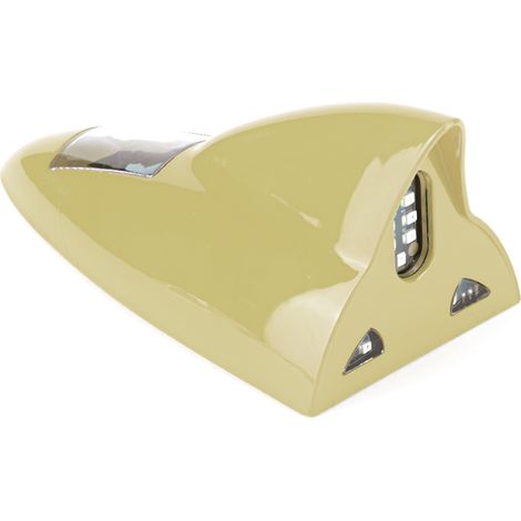 12-LED-Auto-Blinklicht mit Solarenergie, Haifischflossen-Warnleuchte, Autozubehör, Gold (1/5)