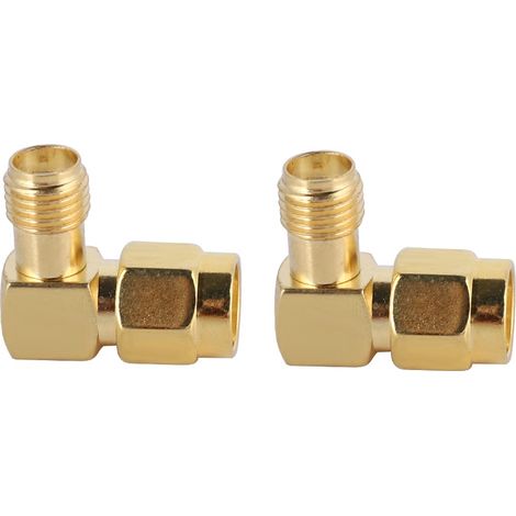 Adaptateur coaxial RF coudé (2 pièces) SMA femelle vers SMA mâle (1/5)