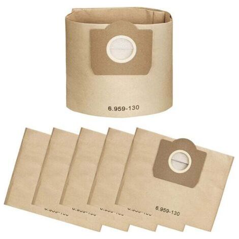ALLIANDISSac Aspirateur WD3, Lot de 5 Sacs droits Aspirateur pour Karcher WD3, WD 3 Premium, WD3200, WD3500P, A2204, A2204, A2534, SE4001(Lot de 5 ), (1/5)