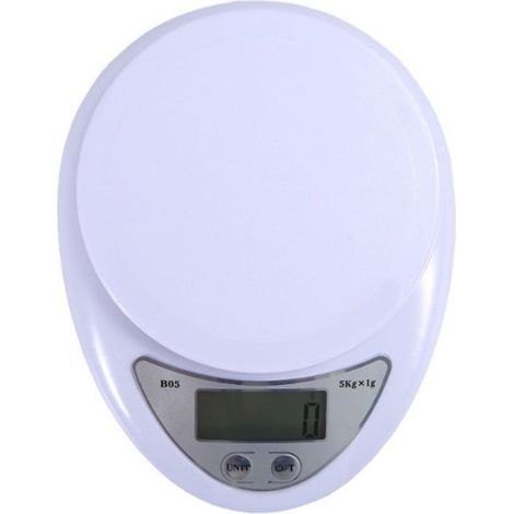 Kleine, präzise digitale Küchenwaage, Lebensmittelwaage, Diätwaage, 5 kg/1 g, digitales LCD-Display (1/5)
