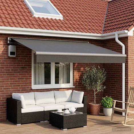 Teenpull – Markisenersatzstoff Anthrazit 500 x 300 cm Polyester (1/5)