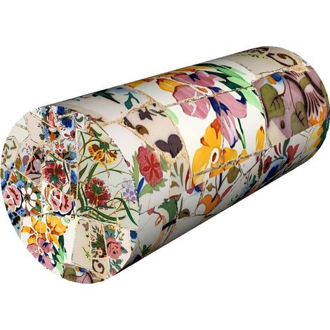 Cuscino riabilitativo a rullo Alicante Ø15x40 cm - velluto, memory foam, per supporto di collo e schiena, Bertoni (1/5)