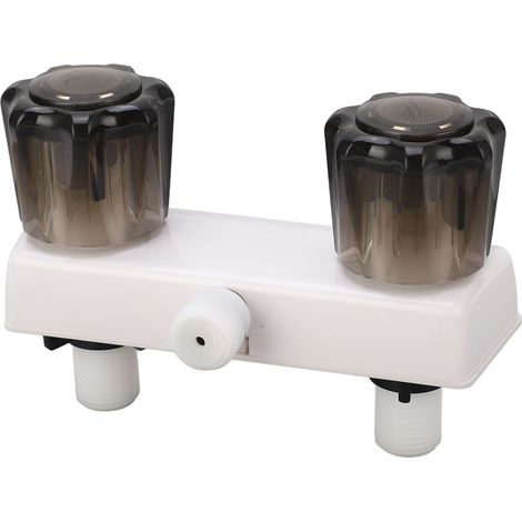 Mitigeur de douche pour camping-car, vanne de dérivation avec 2 boutons molette, contrôleur de mélange blanc, accessoire pour motorhome (1/5)
