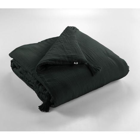 Bout de Lit 90 x 200 cm – Double Gaze de Coton – Sapin