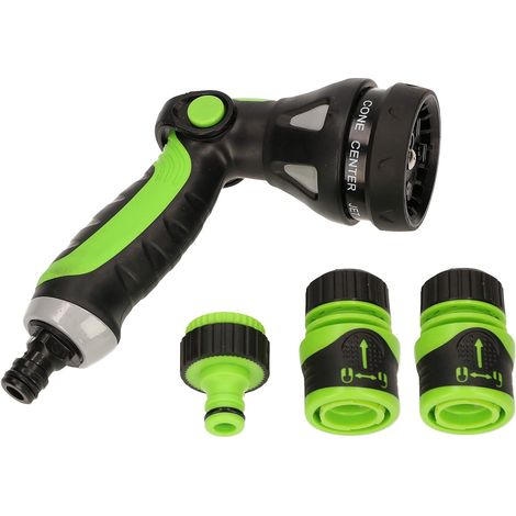 KOTARBAU Kit de pulvérisation 4 pièces pour tuyau d'arrosage 1/2" ou 5/8" Pistolet pulvérisateur avec 8 fonctions. (1/5)