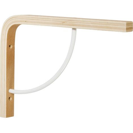 Equerre Multi + Bois Brut Naturel, H.18 X P.25 Cm (1/2)