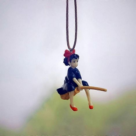 Pendentif de voiture Kawaii Kiki, ornement oscillant, figurine d'anime, homme sans visage, décoration intérieure suspendue, accessoires pour rétroviseur de voiture (1/5)