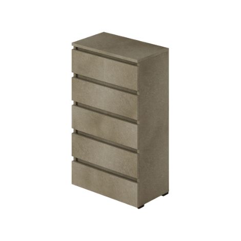 Cassettiera argilla con 5 cassetti in legno nobilitato. (1/4)