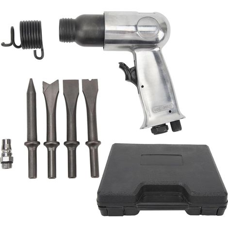 Kit de marteau à air, marteau de puissance de forage pneumatique à tneumatique pour le plaquette de frein de réparation de voiture (150mm Short Barrel) (1/5)