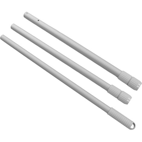 Perche télescopique en alliage d'aluminium pour piscine, renforcée pour épuisette, longueur déployée : 192 cm. (1/5)