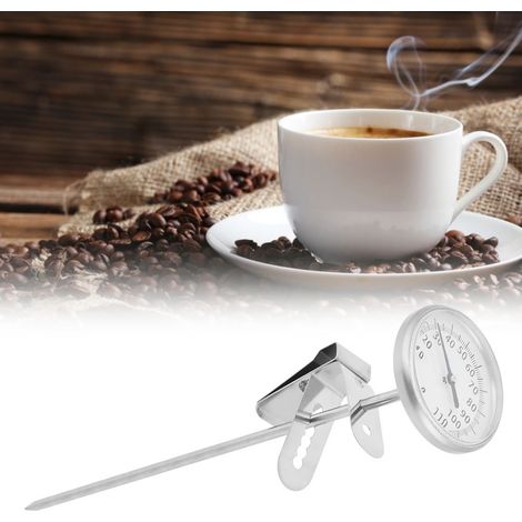 Thermomètre de cuisine à lecture instantanée en métal, sonde pour aliments, lait et café, avec aiguille pour mesurer la température. (1/5)